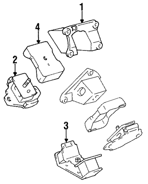 ENGINE/ENGINE & TRANS MOUNTING for 1997 Toyota T100 #1