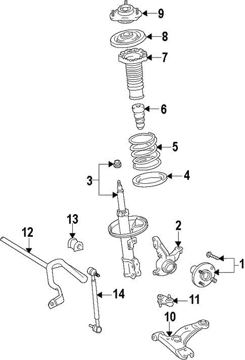 Suspension Components for 2012 Toyota Prius Plug-In #1