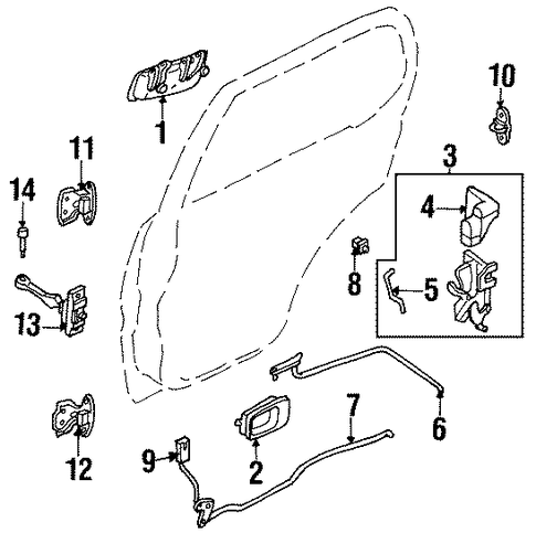 Handle, Outside - Honda (8-97163-260-1) Handle, Outside - Honda (8-97163-260-1)