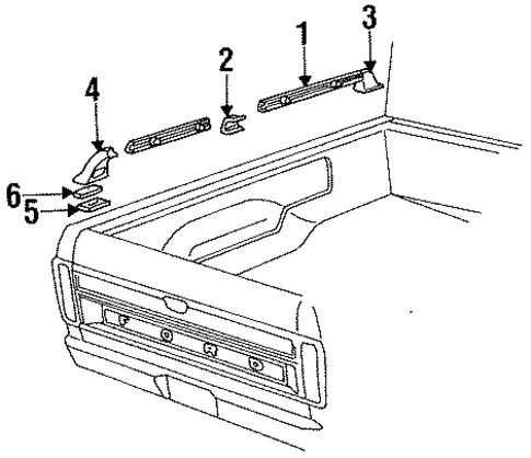 Ranger EXTERIOR TRIM - PICK UP BOX 3