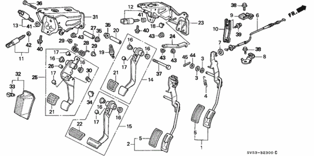 Pedal for 1996 Honda Accord #1