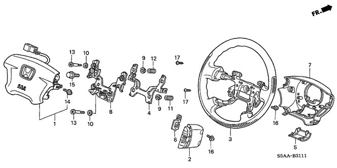 CHASSIS/STEERING WHEEL (SRS) (2) for 2004 Honda CIVIC SEDAN #1