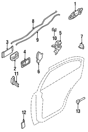 BODY/LOCK & HARDWARE for 1996 Nissan Maxima #2