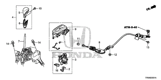 CHASSIS/SELECT LEVER (2) for 2012 Honda CIVIC SEDAN #1