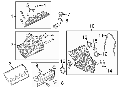 Engine/Valve & Timing Covers for 2011 Ford F-250 Super Duty #1