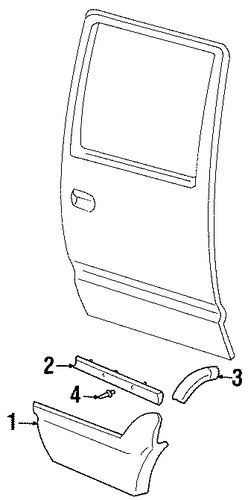 Yukon EXTERIOR TRIM - REAR DOOR