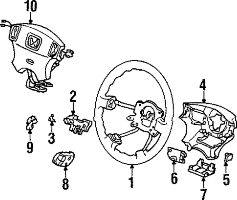 OEM Honda 78508-S04-N61 - Steering Wheel Tab OEM Honda 78508-S04-N61 - Steering Wheel Tab