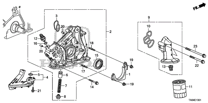 Engine/Oil Pump (V6) for 2009 Honda ACCORD SEDAN #1