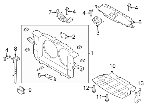 Radiator Support for 2014 Infiniti Q60 #0