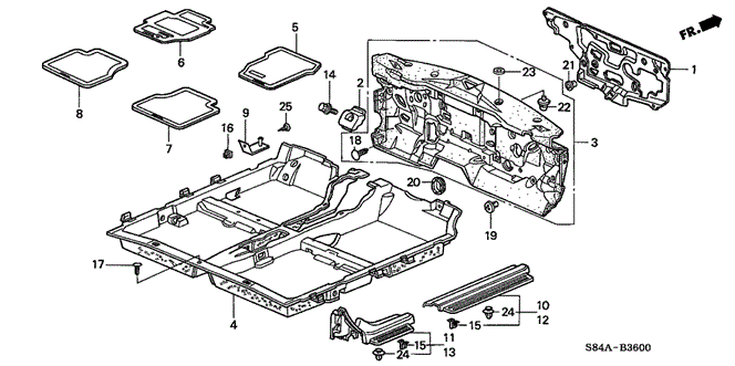 INTERIOR / BUMPER/FLOOR MAT for 2002 Honda ACCORD SEDAN #1