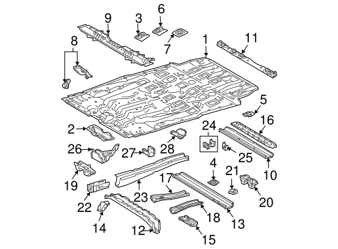 BODY/FLOOR & RAILS for 2004 Toyota Sienna #1