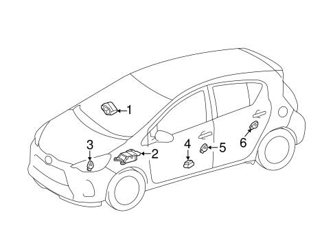 ELECTRICAL/AIR BAG COMPONENTS for 2012 Toyota Prius C #2