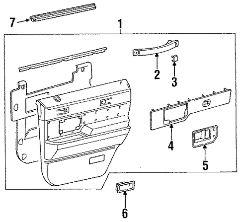 Town Car INTERIOR TRIM - REAR DOOR