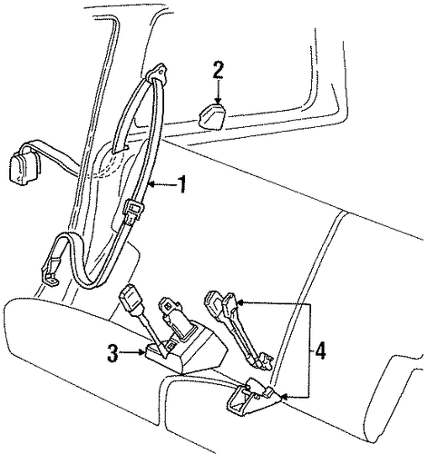 Mountaineer REAR SEAT BELTS
