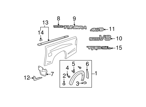 BODY/EXTERIOR TRIM - PICK UP BOX for 2003 Toyota Tundra #2