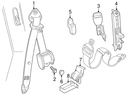 Range Rover REAR SEAT BELTS