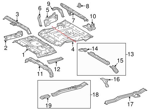 BODY/REAR FLOOR & RAILS for 2009 Toyota Sequoia #1