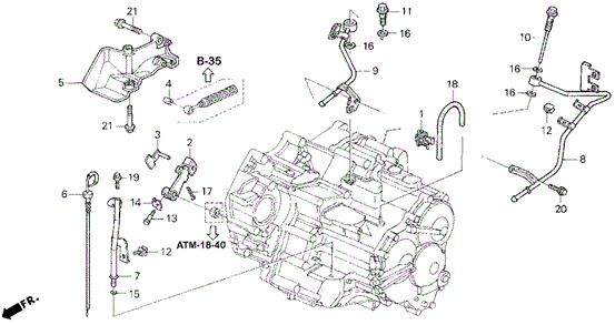 TRANSMISSION - AUTOMATIC/AT CONTROL LEVER (V6) for 1997 Honda ACCORD SEDAN #1