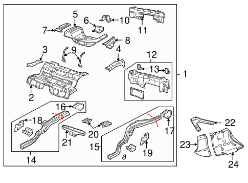 GTO REAR FLOOR & RAILS