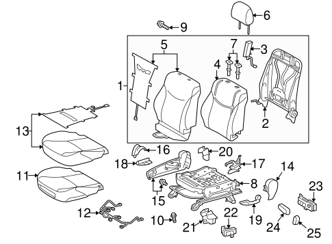 BODY/FRONT SEAT COMPONENTS for 2010 Toyota Prius #1