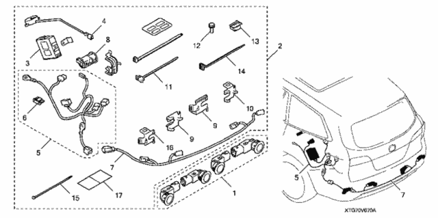 Back-UP Sensors (1) for 2017 Honda Pilot #0
