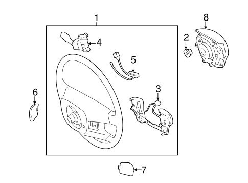 STEERING/STEERING WHEEL & TRIM for 2009 Toyota Avalon #1