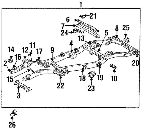 BODY/FRAME & COMPONENTS for 1997 Toyota Land Cruiser #1