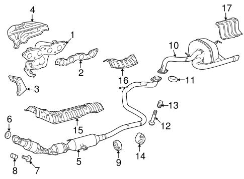 EXHAUST SYSTEM/EXHAUST COMPONENTS for 2014 Toyota Yaris #1