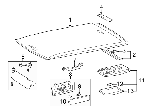 BODY/INTERIOR TRIM - ROOF for 1997 Toyota RAV4 #2