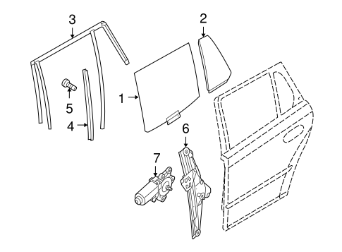 9-3X GLASS - REAR DOOR