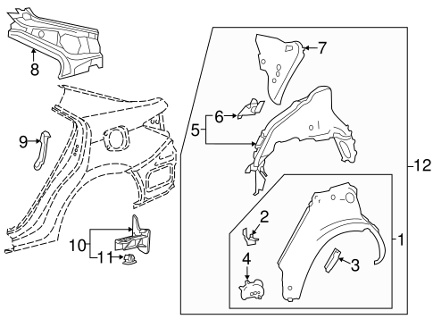 BODY/INNER STRUCTURE for 2016 Toyota Corolla #1