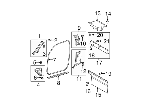 BODY/INTERIOR TRIM - CAB for 2009 Toyota Tundra #5