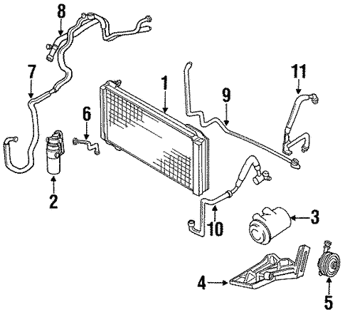 HVAC/Condenser, Compressor & Lines for 1996 Nissan 300ZX #3