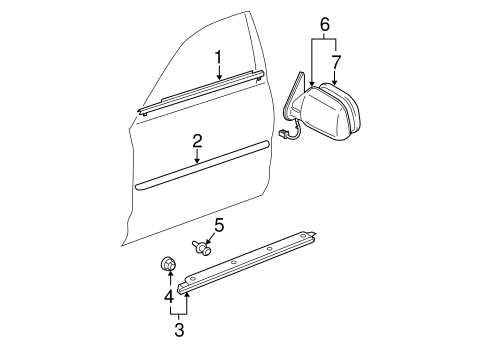 BODY/EXTERIOR TRIM - FRONT DOOR for 2001 Toyota Avalon #1