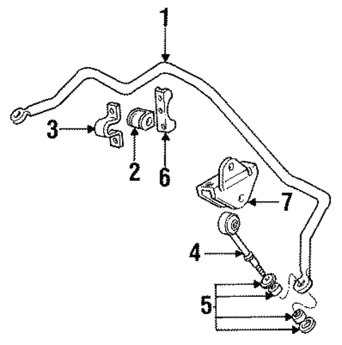 Rear Suspension/Stabilizer Bar & Components for 1997 Ford F-350 #1