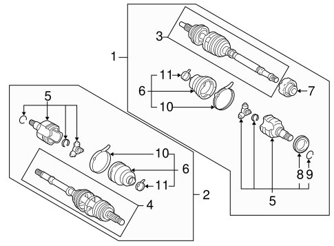 CV Boots & Related Components for 2001 Toyota Prius #0