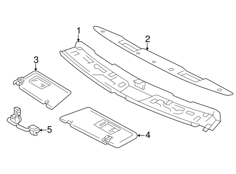 Interior Trim - Roof for 2003 Mercedes-Benz CLK 430 #0