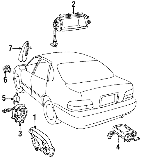 ELECTRICAL/AIR BAG COMPONENTS for 1996 Toyota Avalon #1