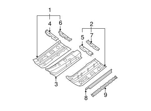 Floor & Rails for 2010 Nissan Sentra #0
