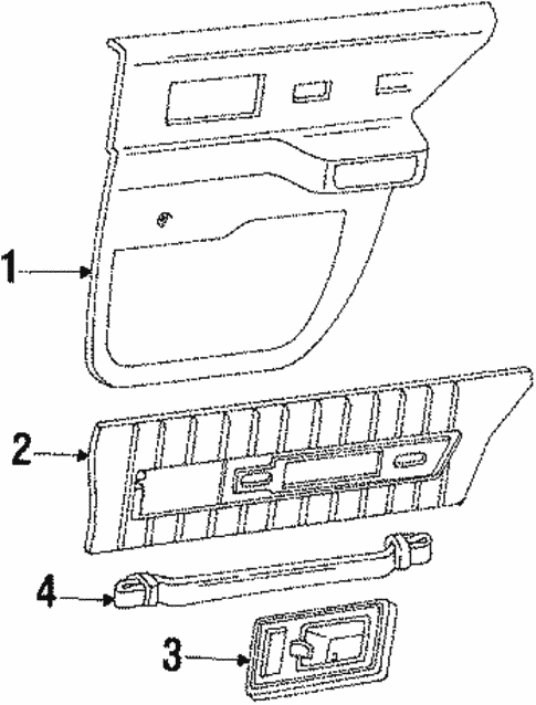 Rear Door Trim for 1990 Oldsmobile Cutlass Calais #0
