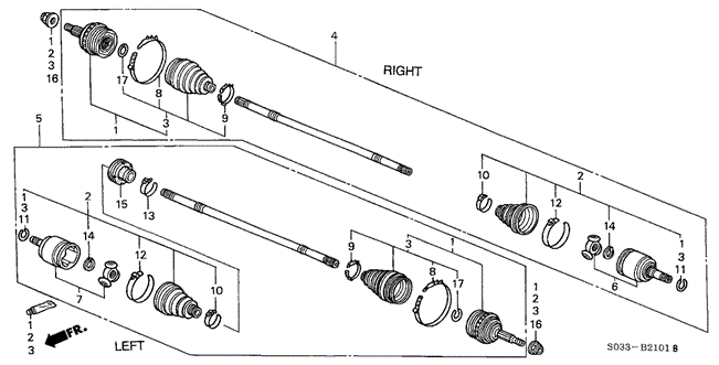 CHASSIS/DRIVESHAFT (2) for 2000 Honda CIVIC HATCHBACK #1