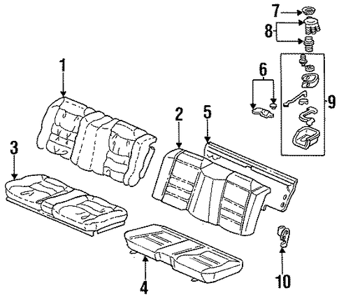 Cylinder, Rear Seat Lock Cylinder, Rear Seat Lock