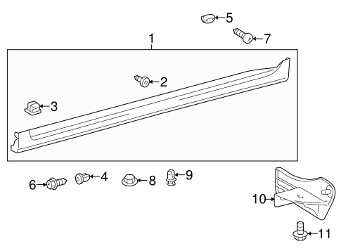 BODY/EXTERIOR TRIM - PILLARS for 2016 Toyota Prius V #1