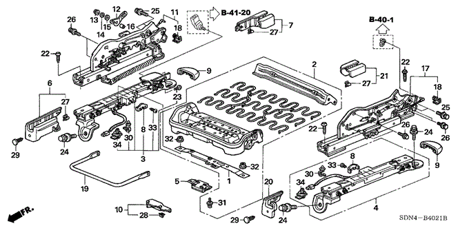 INTERIOR / BUMPER/FRONT SEAT COMPONENTS (R.) (2) for 2006 Honda ACCORD COUPE #1