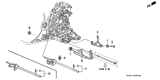 TRANSMISSION - AUTOMATIC/AT SHIFT SHAFT for 1999 Honda CIVIC SEDAN #1