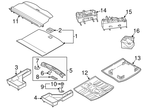 Body/Interior Trim - Rear Body for 2015 Ford Edge #1