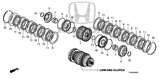 Transmission - Automatic/AT Clutch (Low-3rd) (L4) for 2009 Honda ACCORD COUPE #1
