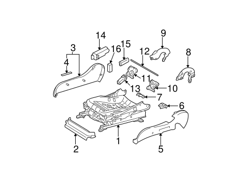 BODY/TRACKS & COMPONENTS for 2003 Toyota Camry #6