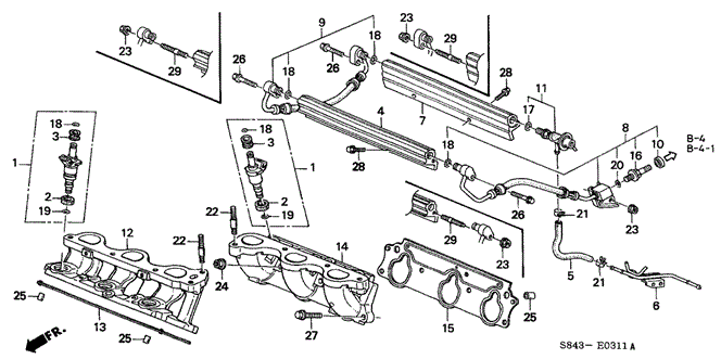 ENGINE/FUEL INJECTOR (V6) (2) for 1999 Honda ACCORD SEDAN #1