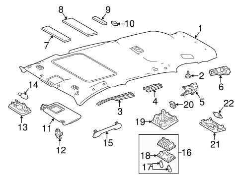 BODY/INTERIOR TRIM - ROOF for 2016 Toyota RAV4 #1